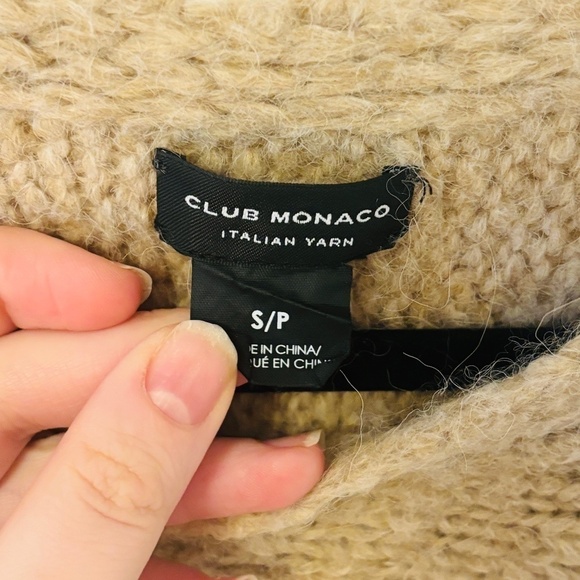 CLub Monaco Brown Alpaca Wool Neutral Sweater SZ small - Picture 9 of 11